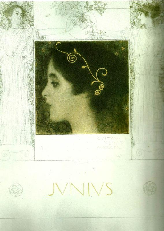 Gustav Klimt junius, china oil painting image